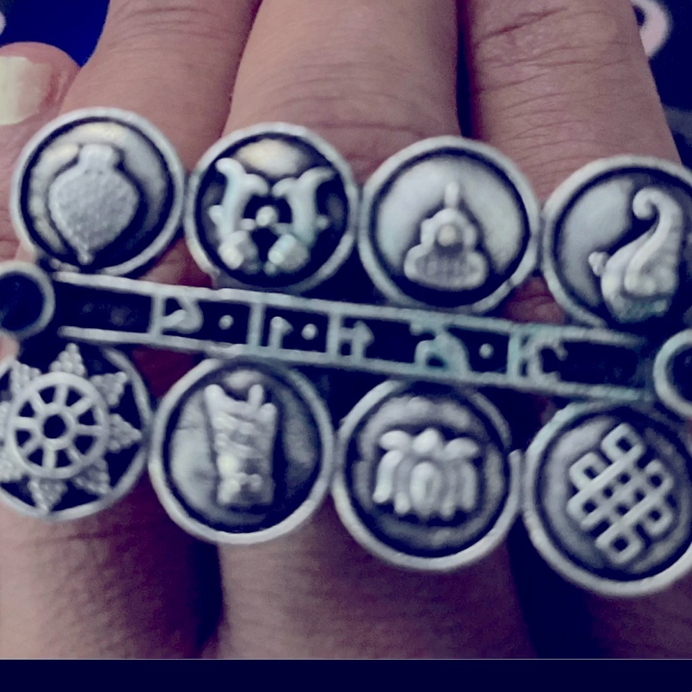 SOLDDouble Row Stones Asta Sterling Ring